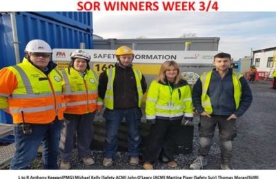 ohn O leary wins Breakfast voucher for H&S Observation on Project Topaz
